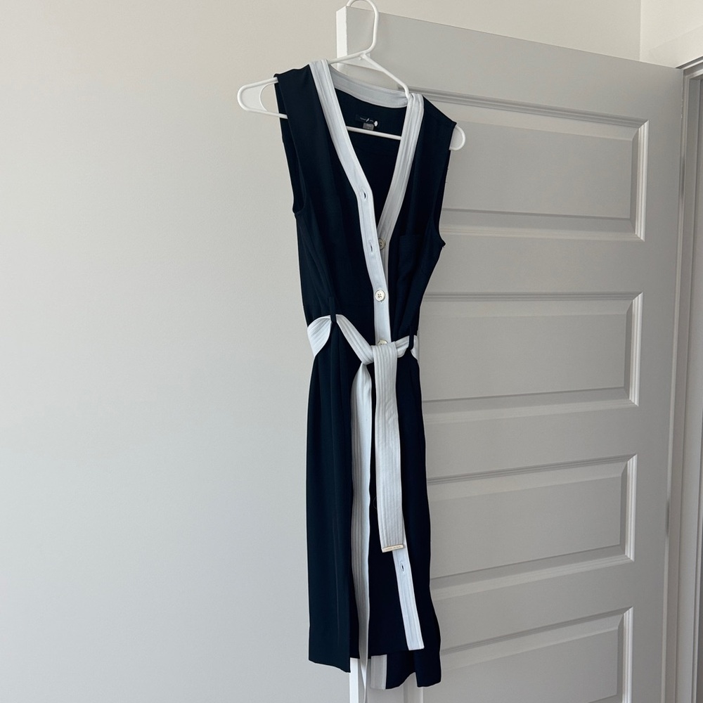 Tommy Hilfiger Black and White Midi Dress